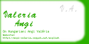 valeria angi business card